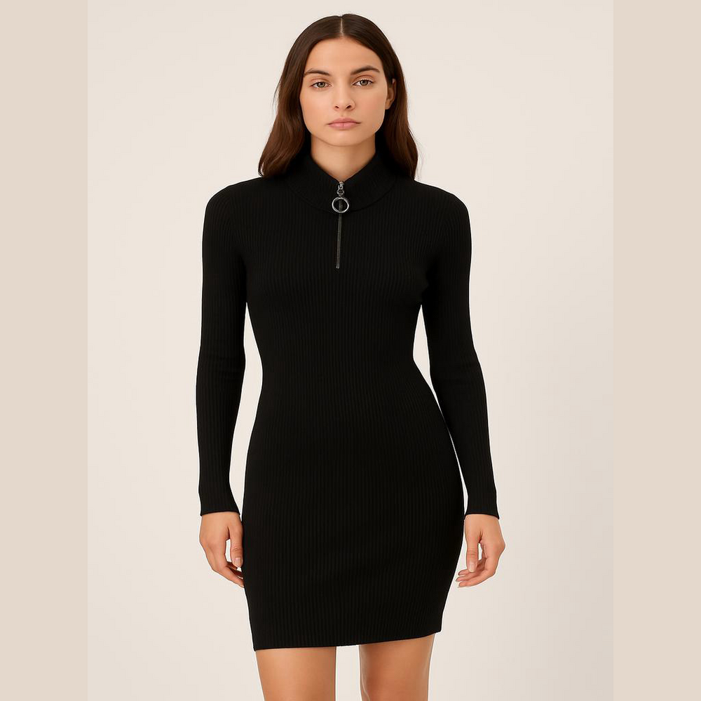 No Comment Black Dress - Women's L - Rayon Blend
